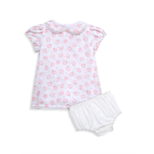 Isabel Garreton Baby Girls 2 Piece Rose Print Collared Dress & Bloomers Set