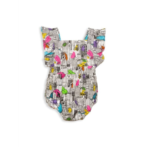 Worthy Threads Baby Girls City Bugs Bubble Bodysuit