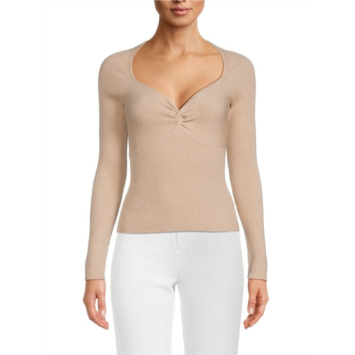 L  AGENCE Arden Ribbed Twist Top