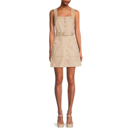 BCBGeneration Faux Suede Belted Dress