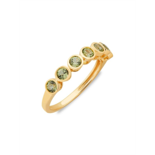 Saks Fifth Avenue 14K Yellow Gold & Bezel Peridot Band Ring