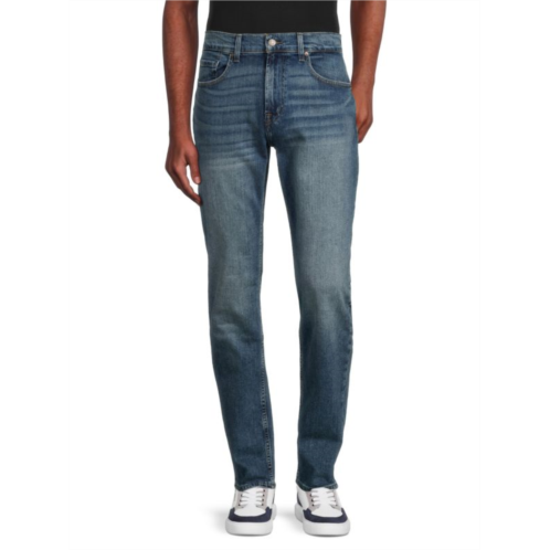 7 For All Mankind High Rise Slim Straight Jeans