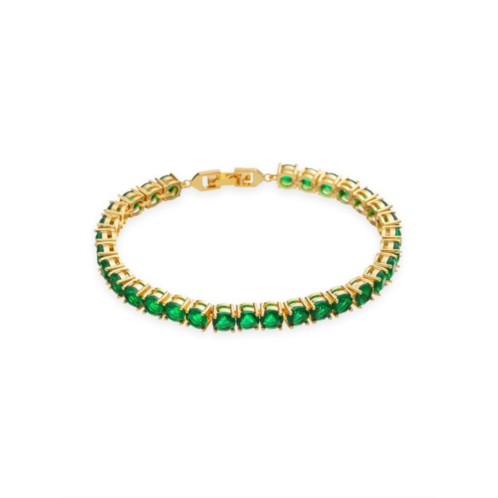 Eye Candy LA Harper Goldtone & Green Cubic Zirconia Tennis Bracelet
