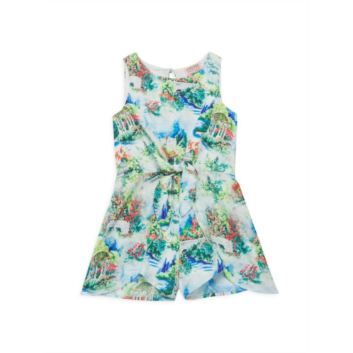 Marchesa Notte Mini Little Girls & Girls Knotted Floral Romper