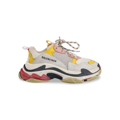 Balenciaga Triple S Sneakers In Multicolor Leather And Mesh Athletic Shoes Sneakers