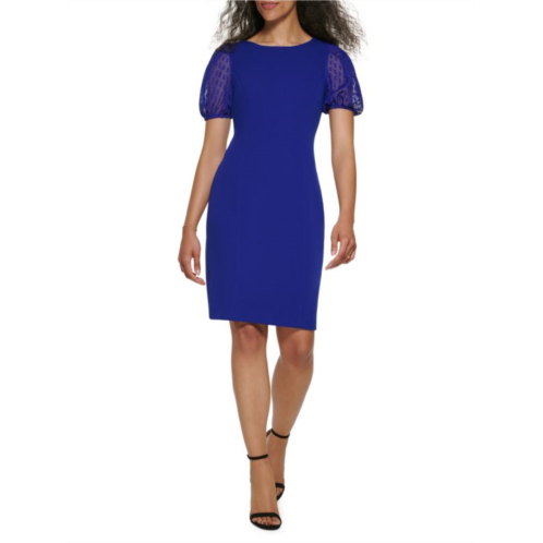 DKNY Puff Sleeves Sheath Dress