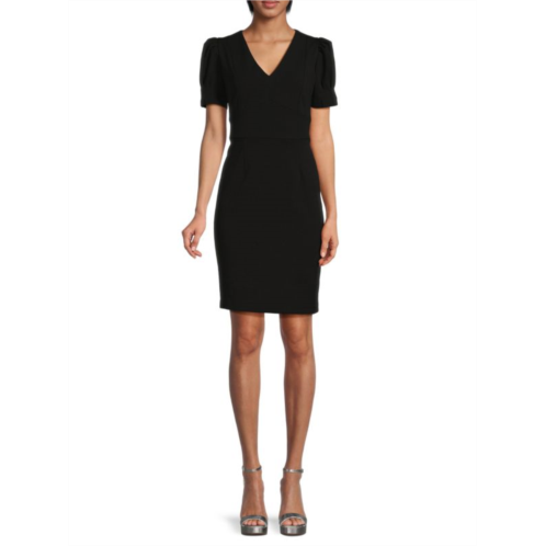 DKNY Puff Sleeve Sheath Mini Dress