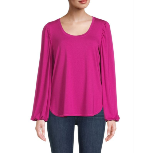 Patrizia Luca Pleated Sleeve Top