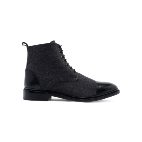 Anthony Veer Monroe Leather & Merino Wool Ankle Boots