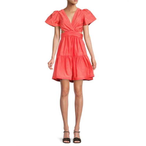 Cinq a Sept Judith Cutout Surplice Mini Dress