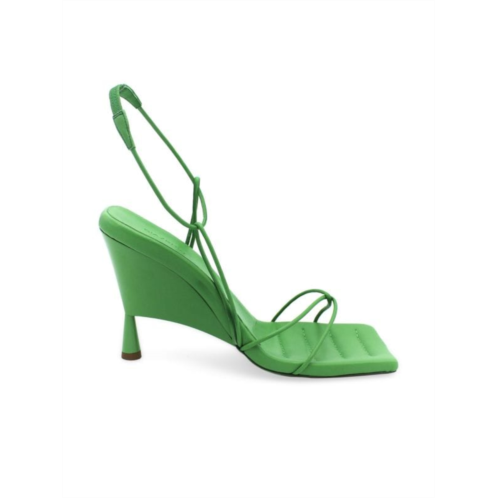 Gia Borghini Strappy Leather Wedge Sandals