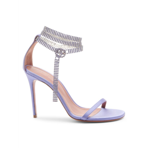 Amina Muaddi Giorgia Crystal-Embellished Satin Sandals