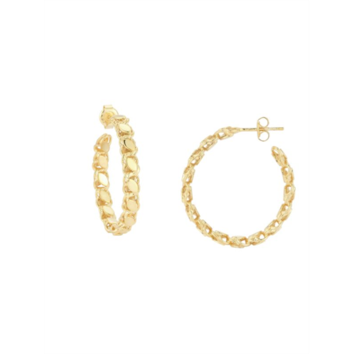 SPHERA MILANO 14K Goldplated Sterling Silver Chain Hoop Earrings