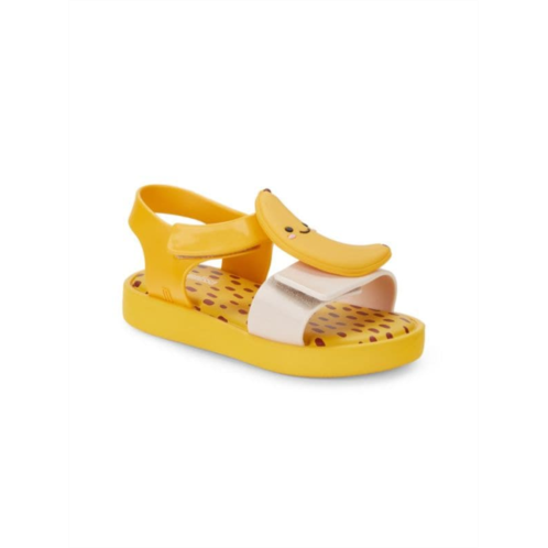 Mini Melissa Girls Jump Banana Flat Sandals