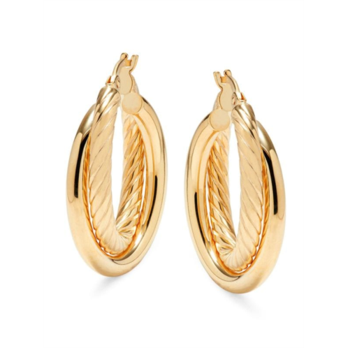 Saks Fifth Avenue Made in Italy 14K Yellow Gold Multi Strand Twist Hoop Earrings