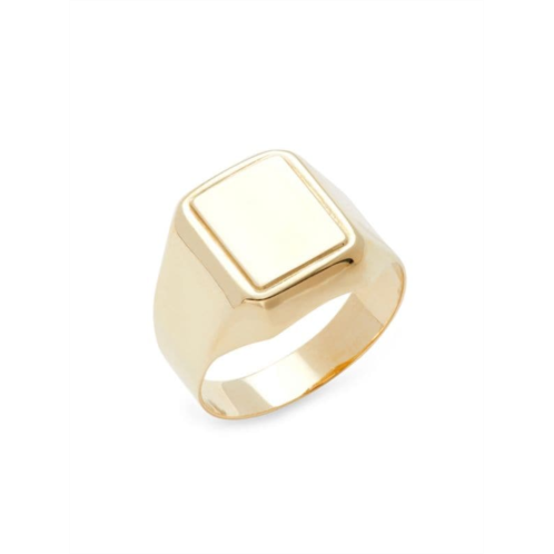 Saks Fifth Avenue Made in Italy 14K Yellow Gold Square Signet Ring