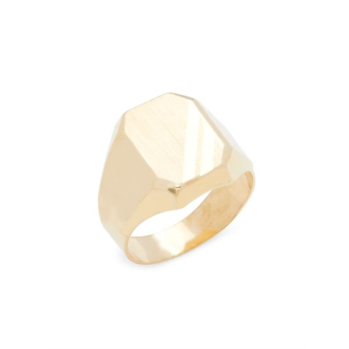 Saks Fifth Avenue Made in Italy 14K Yellow Gold Octagon Signet Ring