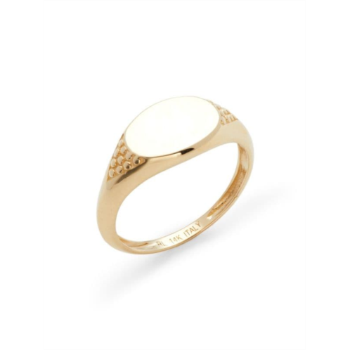 Saks Fifth Avenue Made in Italy 14K Yellow Gold Signet Ring