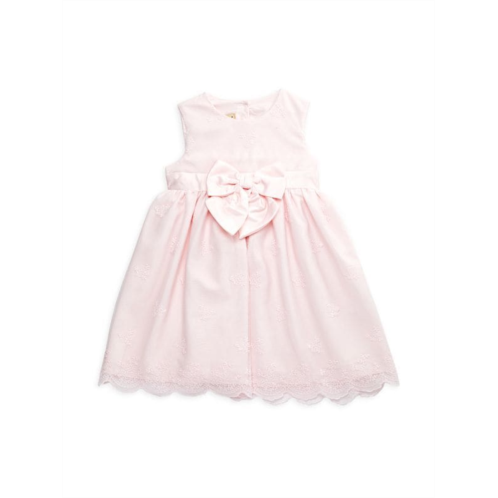 Purple Rose Little Girls Bow Dress