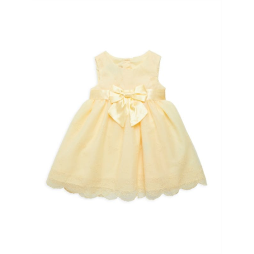 Purple Rose Little Girls Bow Dress