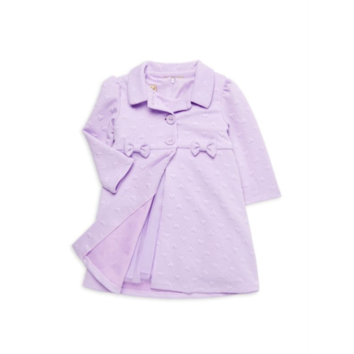 Purple Rose Baby Girls 2-Piece Heart Coat & Dress Set