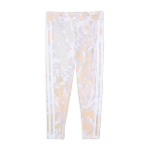 Adidas Girls Garden Floral Stripes Leggings