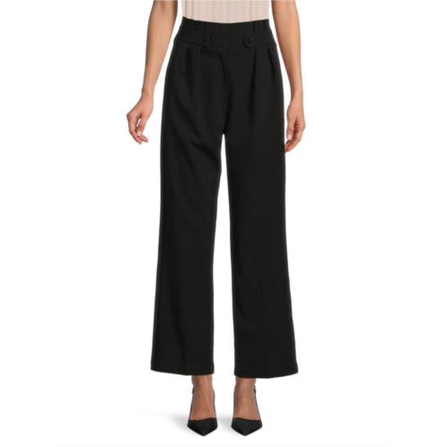 T Tahari Paperbag Waist Wide Leg Ankle Pants