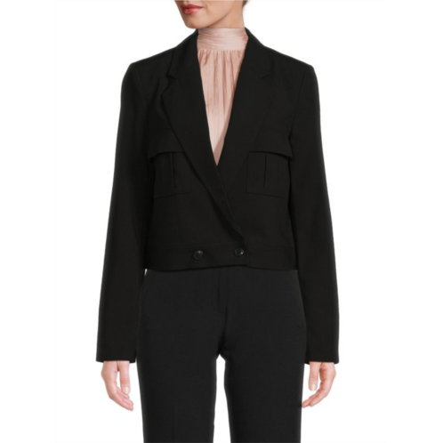 Calvin Klein Solid Notch Collar Blazer