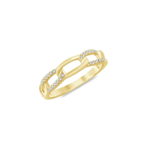 Saks Fifth Avenue ??14K Yellow Gold & 0.12 TCW Diamond Link Band Ring