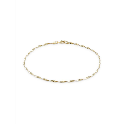 Saks Fifth Avenue Made in Italy 14K Yellow Gold Twisty Chain Anklet