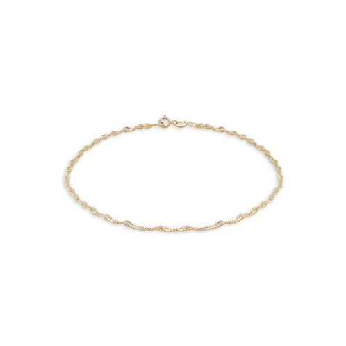 Saks Fifth Avenue Made in Italy 14K Yellow Gold Singapore Chain Anklet