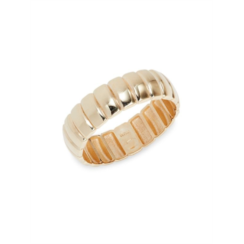 Saks Fifth Avenue Made in Italy 14K Yellow Gold Ribbed Band Ring