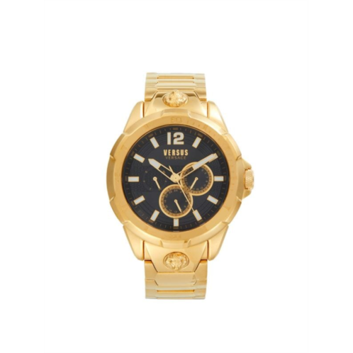 Versus Versace 44MM Goldtone Stainless Steel Bracelet Watch