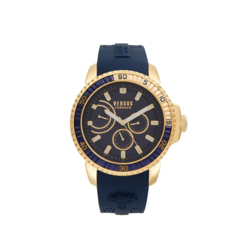 Versus Versace ?45MM IP Stainless Steel & Silicone Band Chronograph Watch