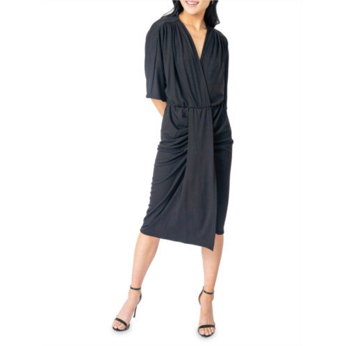 Gibsonlook Jennifer Draped Front Knit Sheath Dress