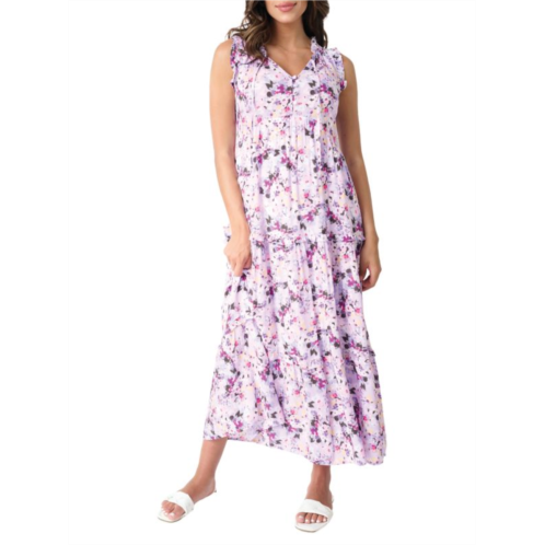 Gibsonlook Floral Tiered Maxi Dress