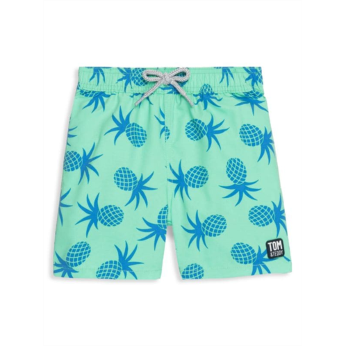 Tom & Teddy Little Boys & Boys Pineapple Print Swim Trunks