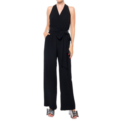 MEGHAN LA Disco Belted Wide Leg Jumpsuit