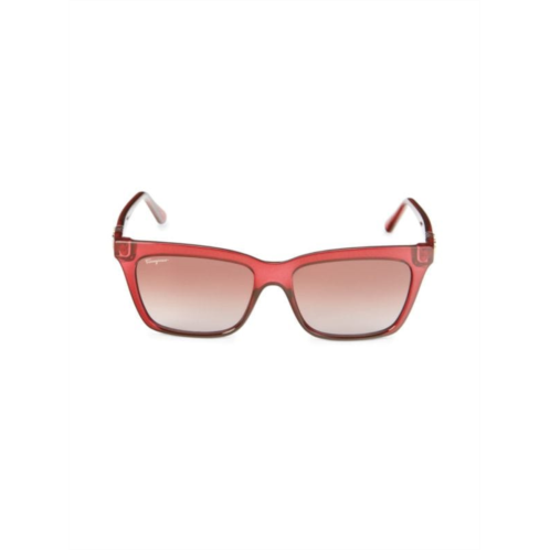 FERRAGAMO 55MM Rectangle Sunglasses