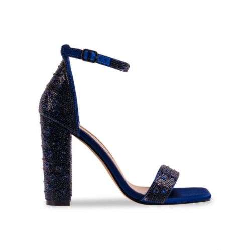 Lady Couture Dalia Rhinestone Block Sandals
