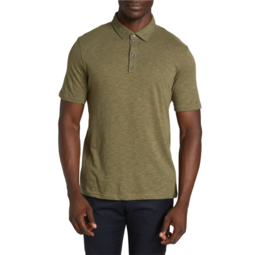 Saks Fifth Avenue Slim-Fit Melange Polo Shirt