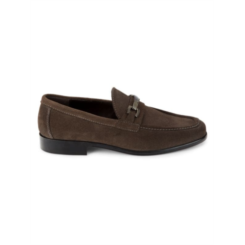 Saks Fifth Avenue Tatton Perforated Suede Bit Loafers