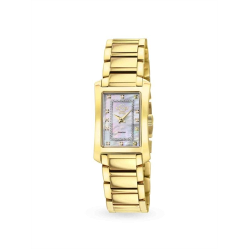 GV2 Luino 23MM IP Stainless Steel, Mother of Pearl & Diamond Bracelet Watch