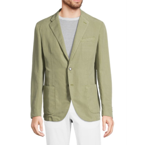 Lubiam Solid Single Breasted Sportcoat