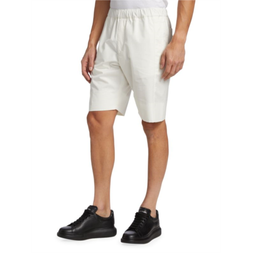 Alexander McQueen Flat Front Cotton Shorts