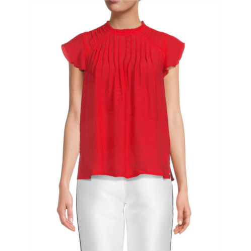 nanette nanette lepore Pintuck Cap Sleeve Shift Top