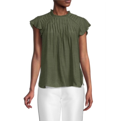 nanette nanette lepore Pintuck Cap Sleeve Shift Top