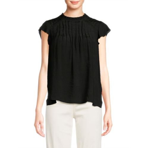 nanette nanette lepore Pintuck Cap Sleeve Shift Top