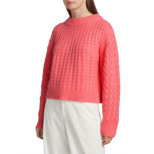 Lafayette 148 New York Mixed Knit Cashmere Sweater