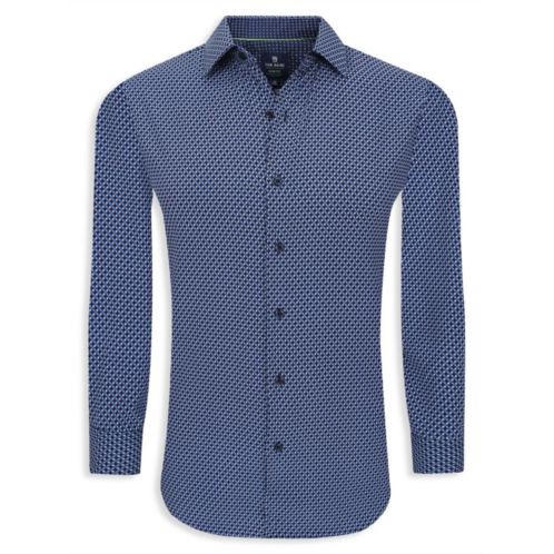 Tom Baine Performance Slim Fit Diamond Shirt